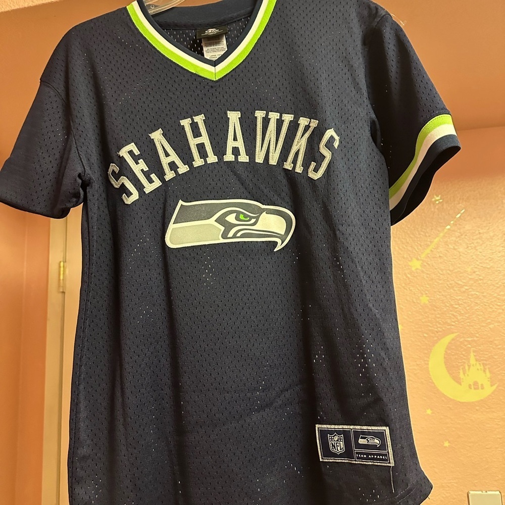 NFL Seahawks Kids Navy and Green Jersey